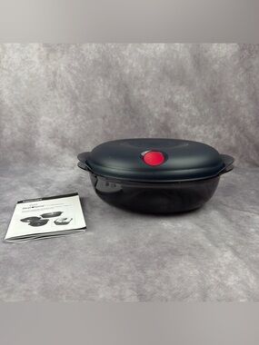 Tupperware Heat N Serve 8.25 Cup Oval Microwave Container Vented Lid #5433A-2